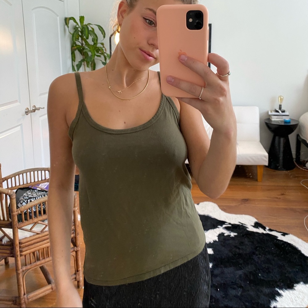 Olive tank top